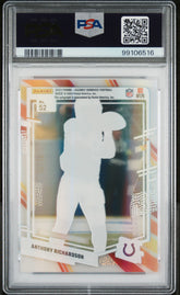 2023 Clearly Donruss Anthony Richardson #52 Vintage Stripes Auto /18 PSA 9
